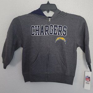 Los Angeles Chargers New NFL Football Zip-UP Jacket Boys XS 4 - 5